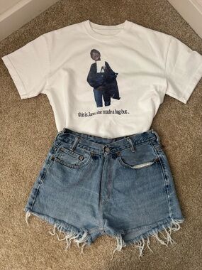 Unisex White Graphic Jane Birkin T-Shirt